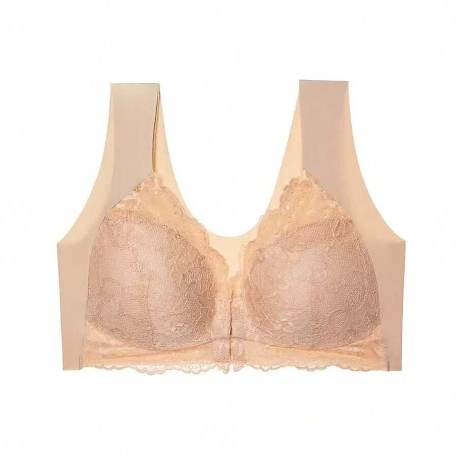 Sujetador talla grande tank cierre frontal push-up copa fija espalda bonita mujer europeo-americano - Neón/Fluorescente - Ver 1