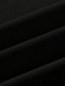 NEOREFINED Men's Oversized Drop Shoulder Letter Print T-Shirt - Black - View 2