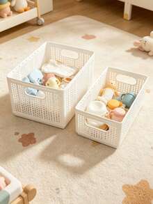 1件可折疊收納箱，適用於嬰兒用品、新生兒房必需品、衣櫥收納 - 彩色 - 查看 3