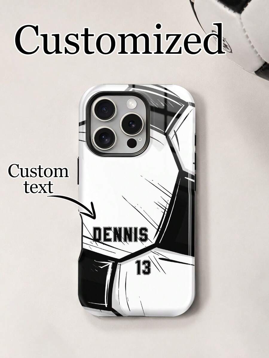 DIY Custom Phone Case, Double-Layer Glossy Protective Case, Customizable With Photos And Names, Compatible With IPhone 11/12/13/14/15/16/17 Pro Max, Suitable As A Gift For Friends - Multicolor - View 1