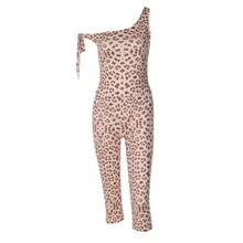 Nueva moda femenina de verano: mono minimalista de corte ajustado, con un solo hombro, cintura anudada y pernera corta. - Rojo - Ver 5