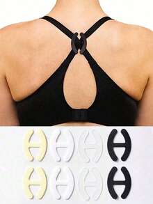 10pcs/8pcs/4pcs Bra Strap Buckles 4 Colors H-Shaped Bra Straps With Anti-Slip Clips, Cross Strap Buckles For Bra Strap Fixer, Invisible Bra Strap Clips, Suitable For Cross-Style Bras, Women's Bra Accessories, Travel, Sports, Outdoor Activities, Belts, Back To School Supplies, Etc. - Multicolor - View 8