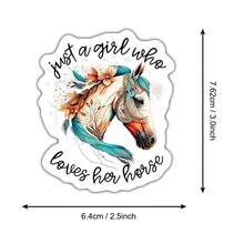 1PC 3Inch 1PC 3In" Just A Girl Who Loves Her Horse Boho Horse Sticker, Equestrian Lifestyle Design For Laptops, Notebooks, Water Bottles, Cups, Journals, Lockers, Perfect Gift For Horse Lovers, Riders, Students, Teachers, And Animal Enthusiasts - A - View 9