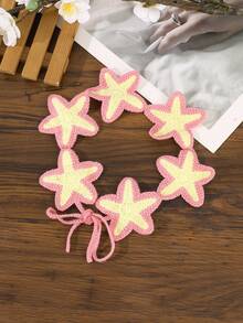 1pc Bohemian Style Starfish Braided Headband, Vacation Style Braided Hair Accessory, Beach/Daily Outfit Accessory - Multicolor - View 10