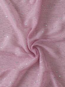 Chaqueta cárdigan de lentejuelas con purpurina para mujer, tejido plisado con lámina dorada, manga 3/4 y corta, casual de negocios para mujer - Rosa - Ver 3