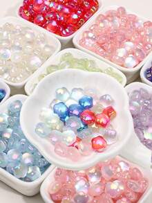 beadia 10顆 10mm 精緻貓眼梅花壓克力貝殼光澤珠,適用手鍊、項鍊、珠飾吊墜、珠飾配件裝飾珠 - 花朵 - 查看 4