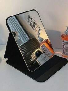 This Portable Foldable Makeup Mirror Is Made Of PU Leather, Suitable As A Gift, Travel Essential Or Daily Makeup Accessory. It Is An Excellent Birthday Gift, Mirror, Travel Essential, Holiday Essential, Room Decor Gift Or Back To School Gift. - Multicolor - View 5