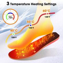 Hailicare 給長輩父母的智能發熱鞋墊,APP控制3段式加熱 40-60℃,3000mAh電池 IPX7防水,透氣防臭,S/M尺寸,冬季禮物 - 黑色 - 查看 2