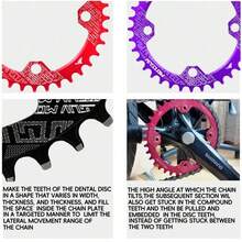 MOTSUV Mountain Bike 104BCD Chainring, Imported German Technology, Positive/Negative Teeth, 32T 34T 36T 38T - Multicolor - View 9