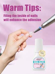 GELPOLISH 15ml 超強力指甲膠，適用於壓克力指甲、指甲貼片、穿戴式假指甲，沙龍級刷塗式指甲膠，易塗抹，耐用持久 - 15ml圓白 - 查看 4