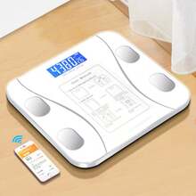 1pc Smart Body Fat Scale, Wireless Digital Bathroom Scale With LED Display, Smart Weight Scale, Digital Weight Scale, Battery Powered (AAA), Batteries Not Included, Body Composition Analyzer - Black - View 11