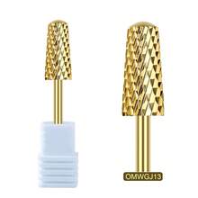 Golden 1PC Professional Nail Drill Bit Cone Carbide Manicure Drill For Electric Milling Cutter Nail Files Buffer Nail Art Equipment Accessory - Gold - View 13