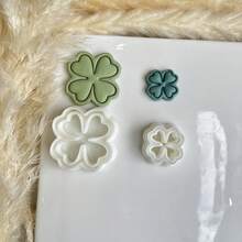 熱帶葉片聚合物黏土模具，龜背葉、棕櫚葉、三葉草、貝殼、花朵模具，適用於DIY耳環、吊墜、飾品、珠寶製作，黏土壓花工具 - Tropical Leaf - 查看 9