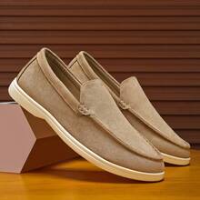 Men's Loafers Spring/Summer Breathable Fabric Driving Shoes Classic Luxury Penny Loafers British Style Flat Shoes Business Casual Sports Shoes (Choose One Size Larger For More Comfort) - Beige - View 2