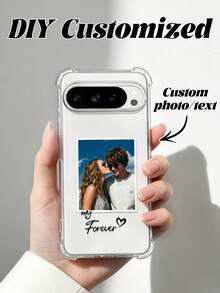 1件個性化客製圖片透明保護殼手機殼，適用 Pixel 10a/Pixel 9 Pro/9 Pro XL/9A/Pixel 8 Pro/7 Pro XL/6A/11a/11 Pro 系列、10 Pro/10a/10 Pro XL Android 機型，S26 S25U S24 A55/A56、Apple 18 Pro Max 18 17 Pro Max 16 Plus Premium 15 PM 14 13 12 11、Honor 系列 X5C/600 Pro/400 Lite，情侶手機殼，獨特客製化，送給男友的理想禮物 - 無色 - 查看 1