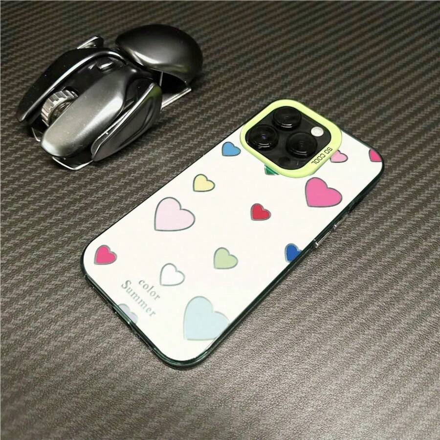 Fundas para celular de moda 2026Patrón en forma de corazón Carcasa celular diseño elegante resistente a impactos y rasgos, adaptada para múltiples modelos como X,XR,XS Max y series 11/12/13/14/15/16/17 con todas sus variantes, celulares Galaxy gama A y S de diferentes generaciones, dispositivos Moto E y serie G, además de Poco y Redmi Note toda la línea, material cómodo ligero, protección completa para teléfono móvil ideal para uso personal y diario cotidiano - Verde - Ver 1