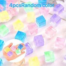 1 Nee Don Nice Cube Multi-Function Stress Relief Toy Soft Rubber Cube, Large Ice Cube Maltose Shape, TPR Material Super Soft And Squeezable, Adult Sensory Stress Relief Toy, Fun Gift, Birthday Gift, Easter Gift, Party Favor - Multicolor - View 8