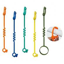 5pcs Macaron Color Silicone Toy Tether Straps, 4 Toy Straps And 1 Bottle Strap, Newborn Outdoor Travel Accessories, Dishwasher , Suitable For High Chair, Stroller, Crib - 彩色 - 查看 1