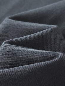 [Tion] 5E Brand Loose Fit Printed T-Shirt, 100% Cotton, Heavyweight, New, Pure Cotton, Short Sleeve, Summer, Loose Round Neck, Fashion T-Shirt For Men - 深灰色 - 查看 4