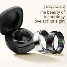 Smart Ring For Women Men, Fitness & Sleep Tracker With Heart Rate Monitor, 5ATM Waterproof Health Ring, No Subscription, Fashion Minimalist Design For Daily Wear Travel Outdoor, Anniversary Birthday Couple Gift - 黑色 - 查看 4