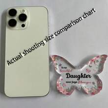 1pc Decorative Craft Gift, Cute Birthday Gift For Daughter, Acrylic Butterfly Shaped Souvenir, Birthday/Graduation Gift From Parents To Lovely Daughter - Baby Pink - View 9