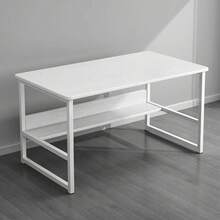 Escritorio, mesa de ordenador para dormitorio, mesa de juegos, mesa blanca, mesa de ordenador para casa, mesa de maquillaje para niñas, mesa sencilla para estudiantes - Mesa mejorada de 100 cm | Color madera silvestre - Ver 2
