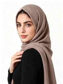 Spring/Summer Jacquard Plaid Modest Hijab, Fashionable Muslim Headscarf For Women, Soft And Breathable Muslim Hijab Shawl - Multicolor - View 9