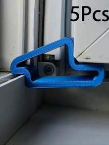 1/5pcs Door And Window Stopper, Durable Anti-Collision Buffer Strip And Rail Lock Set, Suitable For Balcony Partition, Ventilation And Privacy Protection, Easy Installation, Fit For Patio Door, Bedroom Essential, Home Gift - Multicolor - View 11