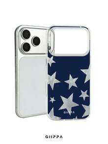 GIIPPA 1 Stück Feder-Tüll-Basis mit blauem und weißem Sternmuster-Design, Handyhülle für iPhone 17 Pro Max, kompatibel mit iPhone 16 Pro Max, 15 Pro Max, 14 Pro Max, koreanischer Stil High-End-Mode lustige Handyhülle, kompatibel mit 11/12/13/14/15/16 Pro Max Plus, elegantes Design geeignet für Männer und Frauen, perfektes Geschenk für Freundin zu Weihnachten, Valentinstag, Ostern, Hochzeitssaison und Geburtstag! - Verschiedenfarbig - Übersicht 2