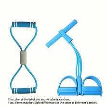 2pcs/Set 8-Figure Resistance Band + 6-Tube Foot Pedal Resistance Band, 6 Elastic Resistance Tubes, Resistance Bands For Full Body Workout, Abdominal Exerciser, Pilates, Yoga, Strength Training, Suitable For Sit-Ups - Multicolor - View 4