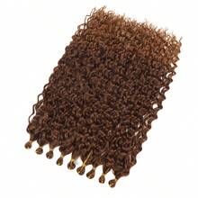 9pcs/Set Curly Synthetic Hair Bundles Pre-Stretched Professional Grade Suitable For Crochet Hair Hot Water Styling 30inch/75cm Crochet Hair Extensions Heat Resistant Wavy Hair French Curl High Temperature Hair - Multicolor - View 7