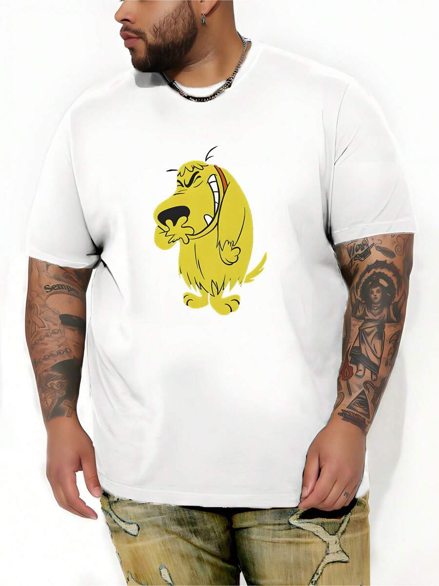Camiseta de Hombre de 180 g/m² - Camiseta Casual de Manga Corta y Cuello Redondo para Verano con Logotipo C y Patrón Geométrico, Transpirable para Ropa Casual, Lavable a Máquina, Duradera y - Blanco - Ver 1