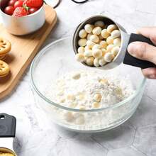 Stainless Steel Black Magnetic Measuring Cups/Double-Headed Magnetic Measuring Spoons, With Clear Markings, Easy To Clean, - Stainless Steel Stackable Measuring Cups, For Daily Measurement/Cooking Baking Dry And Liquid Portioning - Black - View 2