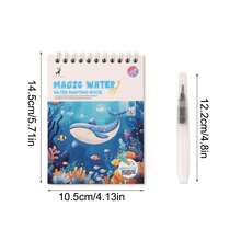 Children's Water Painting Book, Reusable Doodle Book, Water-Based Educational Magic Drawing Book For Kindergarten Students Back To School - Multicolor - View 2