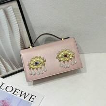 Nuevo bolso bandolera vintage con diseño creativo de ojo de perlas & strass, bolso de lujo Boston de moda para mujer, bolso de mano único - Multicolor - Ver 18