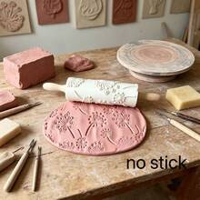 1pc 3D Dandelion Texture Roller And Embossing Roller Tool - Suitable For Clay, Pottery, Ceramic Crafts, With Floral Design, For Jewelry Making, Clay Tools, Home Decor, Suitable For Beginner Craft Enthusiasts - A - View 3