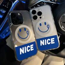 [Shipping from DE/FR/ES/IT]Phone Case - NICE Joyful Face, Wireless Charging, Drop-Proof, Skin-Feel Magnetic, Compatible with iPhone 11/12/13/14/15/16/17 Pro/Max/Plus/Air &  S21-S26 Ultra, Anti-Drop, Wear-Resistant, Anti-Yellowing, Perfect Gift - 1 Hauptbild - Übersicht 2