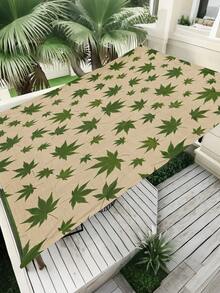 1pc Plant Leaf Floral Print Design Sunshade Awning, Outdoor Shade Cloth And Canopy, 2D Flat Printed Tent, Washable, Suitable For Garden, Camping, Beach, Yard, Poolside And More, Poles Not Included - Multicolor - View 70