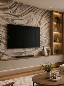 Self-Adhesive PVC Wallpaper, Washable, Decorative Wood Pattern, 5m X 10m Roll, For Home Renovation And Decoration, Living Room, Bedroom, Kitchen, Furniture, Patterned Wall Covering. - F208 - 查看 1