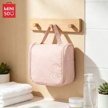 MINISO Multi-Function Hanging Travel Toiletry Bag, Portable Foldable Cosmetic Organizer With Multiple Mesh Pockets, Available In Various Colors, Suitable For Travel, Home, Daily Grooming And More, Essential Storage - Multicolor - View 4
