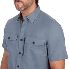 Coleman Camisa de utilidad de manga corta con tejido elástico y resistente a desgarros para hombres - Camisas de trabajo al aire libre con botones para hombres Variante 2 - Espejismo azul - Ver 2