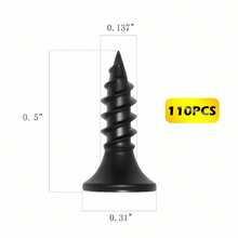 6 X 1/2 Inch Drywall Screws  Flat Black Oxide Screws 137 PCS, Wood Screws Furniture Cabinet - #6*1/2 - View 4