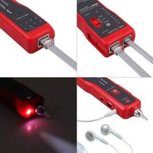 Telephone LAN Cable Tester Wire Tracer Line Finder! Professional Local Area Network Cable Tester, Multi-Function Line Finder, This Product Does Not Include Batteries - Red - View 5