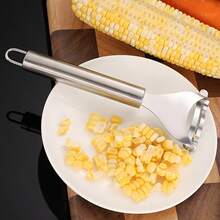 Multifunctional Stainless Steel Corn Peeler, Manual Fast Corn Kernel Remover, Durable Kitchen Tool For Home Use - Silver - View 10