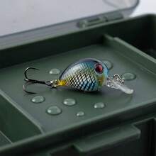 Mini Crankbait Lure, Streamlined Realistic Fish Scale Hard Bait With 3D Lifelike Fish Eyes, Built-In Steel Ball Rattle, Equipped With Sharp Triple Hooks, Floating Wobbling Lure, Suitable For Freshwater Bass, Trout, Sunfish Fishing Tackle - Multicolor - View 5