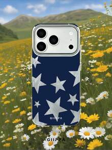 GIIPPA 1 Stück Feder-Tüll-Basis mit blauem und weißem Sternmuster-Design, Handyhülle für iPhone 17 Pro Max, kompatibel mit iPhone 16 Pro Max, 15 Pro Max, 14 Pro Max, koreanischer Stil High-End-Mode lustige Handyhülle, kompatibel mit 11/12/13/14/15/16 Pro Max Plus, elegantes Design geeignet für Männer und Frauen, perfektes Geschenk für Freundin zu Weihnachten, Valentinstag, Ostern, Hochzeitssaison und Geburtstag! - Verschiedenfarbig - Übersicht 8