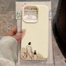 Phone Case: Jesus And Girl Design, Compatible With 16 Pro Max, 15 Pro Max, 14/16 Plus, 15/13 Pro, 12/11, Simple TPU. - Multicolor - View 2