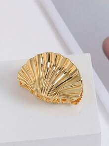 1pc Metal Shell Starfish Hair Clip, Hollow Design, Women's Hair Accessory, Summer, Holiday, Travel Beach Claw Clip, Vacation Hair Clip, Festival, Party, Holiday Essential, Holiday Accessory, Summer, Hair Accessory, Festival Accessory, Women's Headpiece - Multicolor - View 6