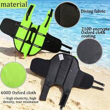 Metglad Dog Life Jacket, High Buoyancy Pet Swimwear, Shark Fin-Style Dog Life Vest With Rescue Handle, Suitable For Small, Medium, And Large Dogs For Boating, Swimming, And Surfing - Green - View 5