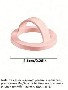 1pc Magnetic Minimalist Silicone Phone Ring Holder, Solid Color Magnetic Phone Grip Stand, Compatible With Apple And Android Phones, Some Models Require Magnetic Ring Accessory (Includes Magnetic Ring) - Multicolor - View 9